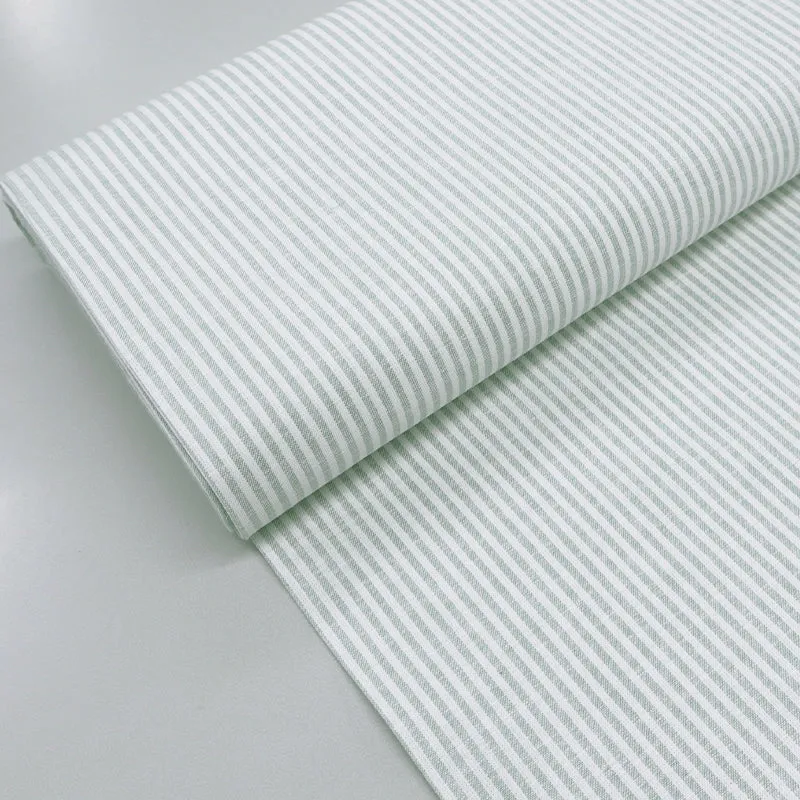 Cotton and Linen Mix - Stripe - Peppermint